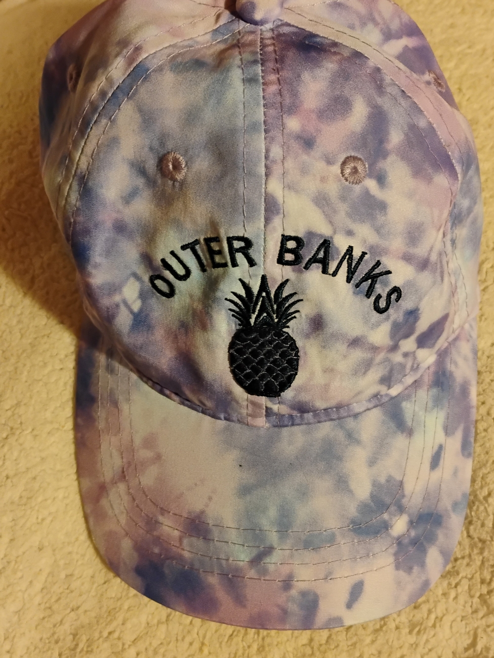 Tie-Dye Pineapple Cap - Purple/Blue